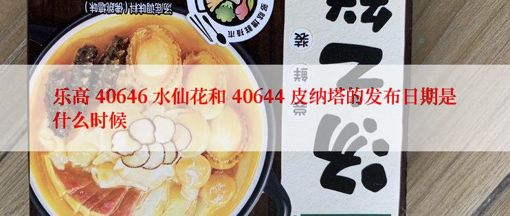 乐高 40646 水仙花和 40644 皮纳塔的发布日期是什么时候