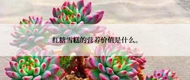 红糖雪糕的营养价值是什么。