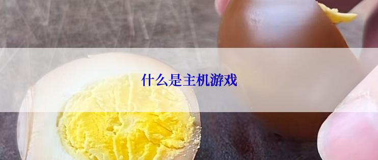 什么是主机游戏