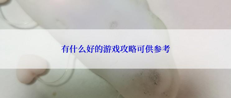 有什么好的游戏攻略可供参考