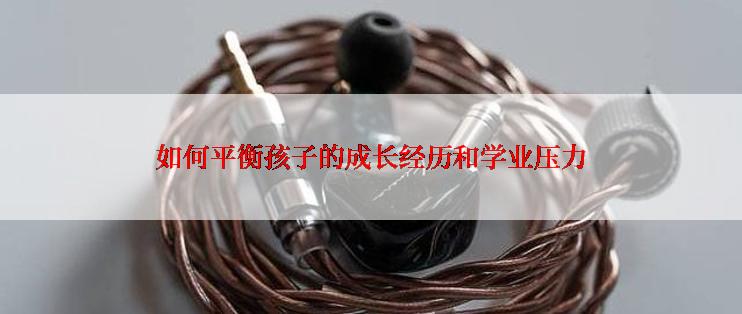 如何平衡孩子的成长经历和学业压力