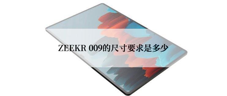 ZEEKR 009的尺寸要求是多少