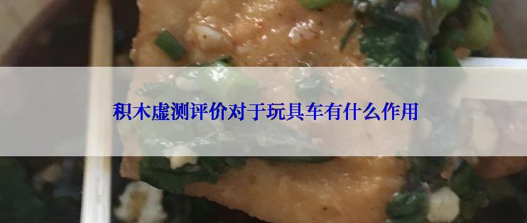  积木虚测评价对于玩具车有什么作用