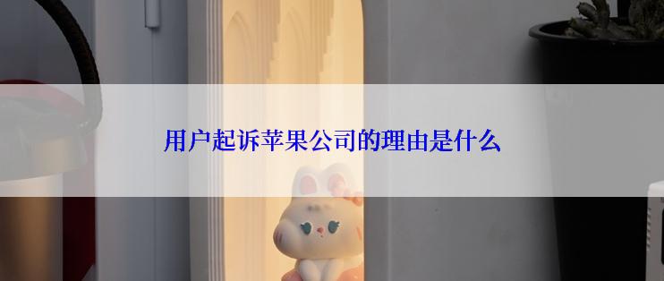 用户起诉苹果公司的理由是什么