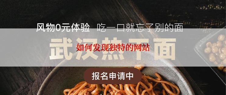 如何发现独特的网站