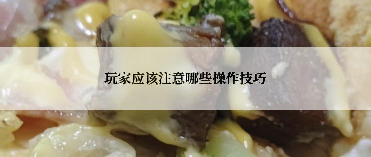 玩家应该注意哪些操作技巧