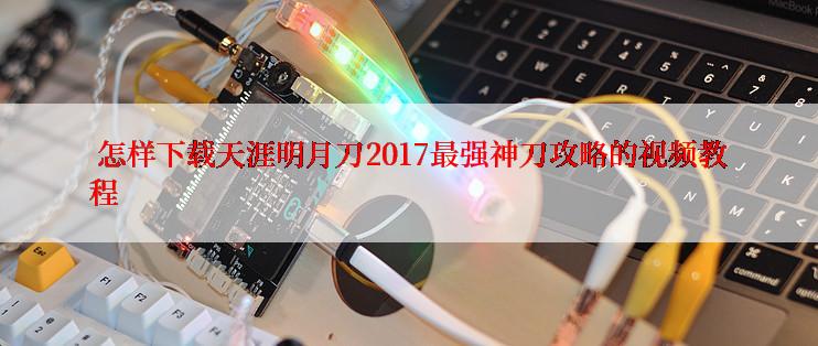  怎样下载天涯明月刀2017最强神刀攻略的视频教程