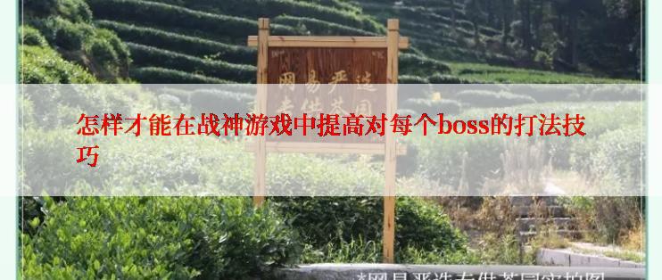 怎样才能在战神游戏中提高对每个boss的打法技巧