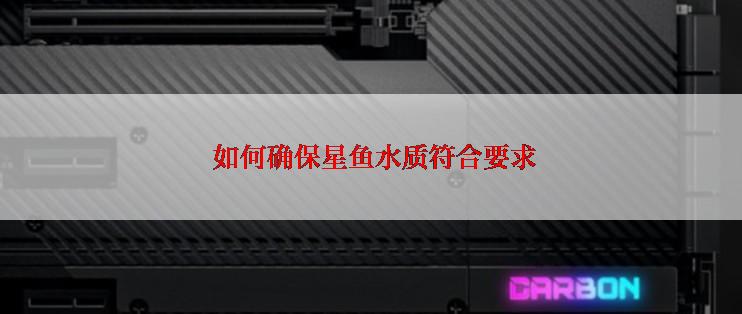  如何确保星鱼水质符合要求