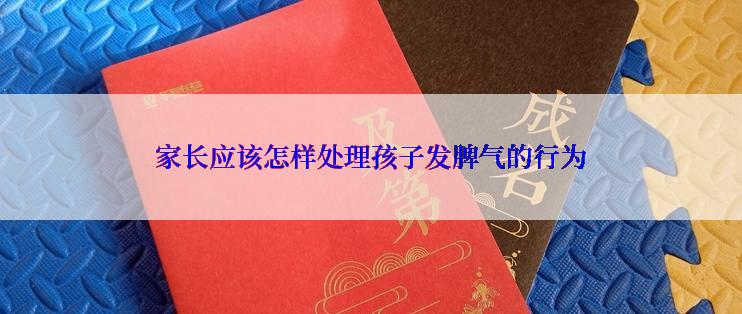 家长应该怎样处理孩子发脾气的行为