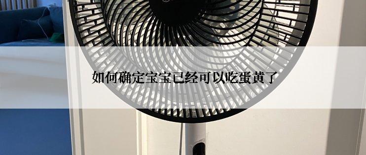  如何确定宝宝已经可以吃蛋黄了