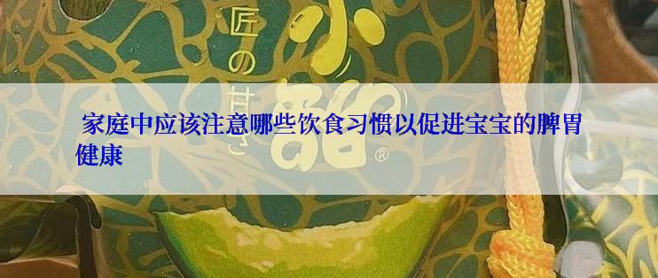  家庭中应该注意哪些饮食习惯以促进宝宝的脾胃健康