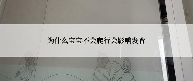 为什么宝宝不会爬行会影响发育