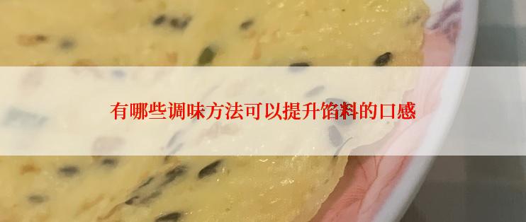 有哪些调味方法可以提升馅料的口感