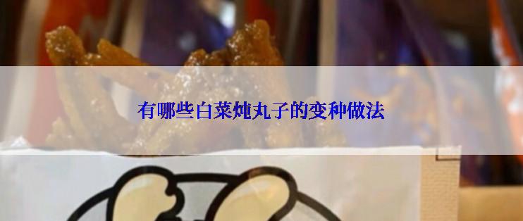 有哪些白菜炖丸子的变种做法