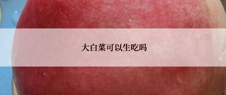  大白菜可以生吃吗