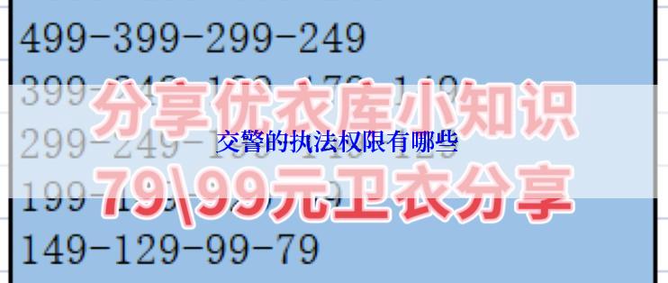  交警的执法权限有哪些