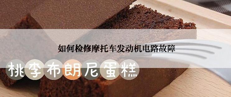  如何检修摩托车发动机电路故障